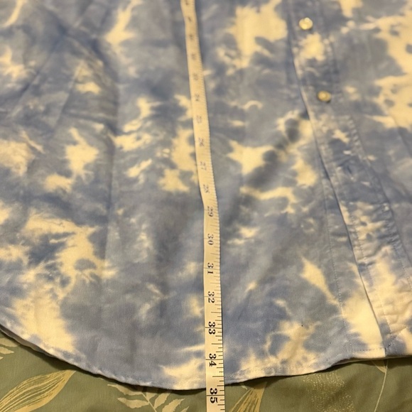 Polo Ralph Lauren Men’s XL Short Sleeve Button Down Shirt Blue Tie Dye Casual - Picture 7 of 10